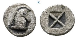 Thraco-Macedonian Region. Uncertain mint circa 500-400 BC. Tetartemorion AR