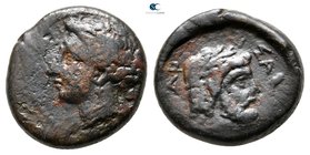 Thessaly. Larissa circa 370-360 BC. Dichalkon Æ