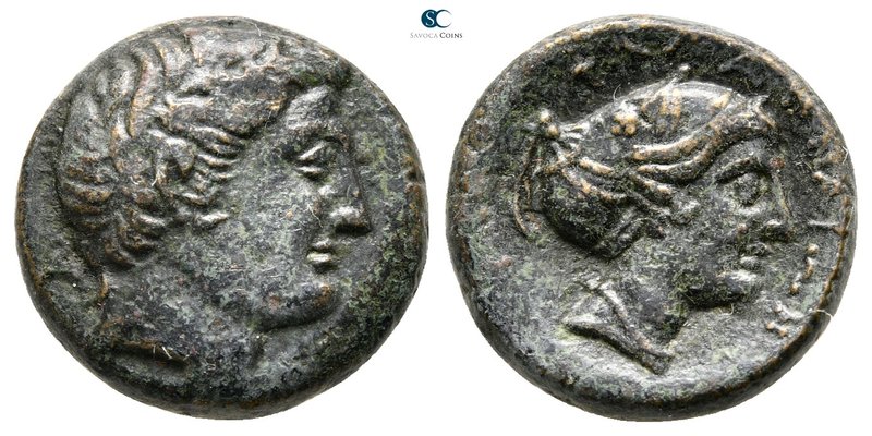 Thessaly. Phalanna circa 350 BC. 
Bronze Æ

17 mm., 5,62 g.

Bare head of A...