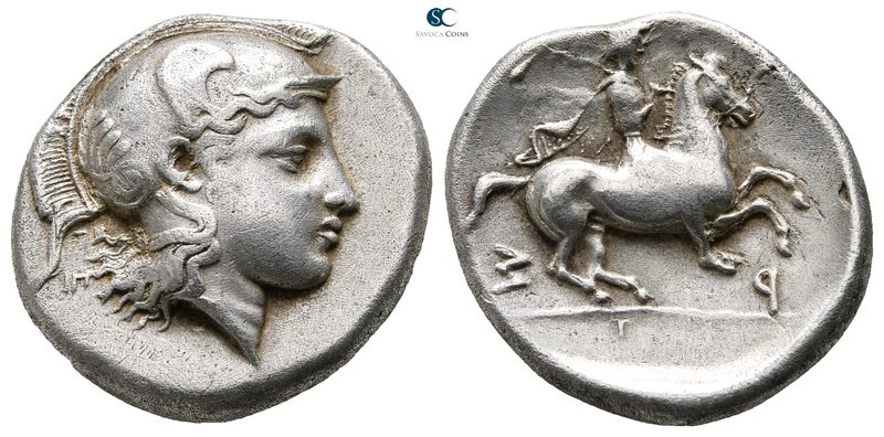 Thessaly. Pharsalos circa 425-350 BC. Obverse die signed by the engravers Teleph...