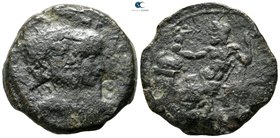 Seleucis and Pieria. Laodicea ad Mare. Septimius Severus, with Julia Domna AD 193-211. Struck AD 198-199. Bronze Æ