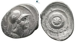 Octavian 29-27 BC. Uncertain mint in Sicily . Denarius AR