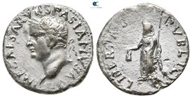 Vespasian AD 69-79. Uncertain spanish mint. Denarius AR