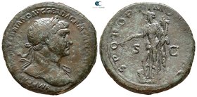 Trajan AD 98-117. Struck circa AD 104/5-107. Rome. Sestertius Æ
