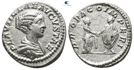 Plautilla AD 202-205. Struck under Septimius Severus and Caracalla. Rome. Denarius AR