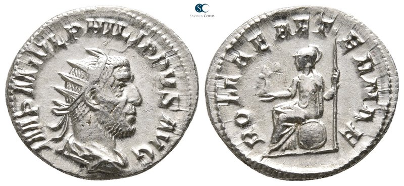 Philip I Arab AD 244-249. Rome
Antoninianus AR

22 mm., 3,46 g.

IMP M IVL ...