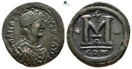Anastasius I AD 491-518. Constantinople. 1st officina. Follis Æ