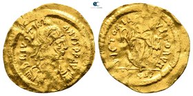 Justinian I AD 527-565. Constantinople. Tremissis AV