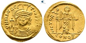 Maurice Tiberius AD 582-602. Struck AD 583/4-602. Constantinople. 1st officina. Solidus AV