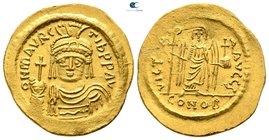 Maurice Tiberius AD 582-602. Struck AD 583/4-602. Constantinople. 6th officina. Solidus AV