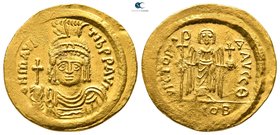 Maurice Tiberius AD 582-602. Struck AD 583/4-602. Constantinople. 9th officina. Solidus AV