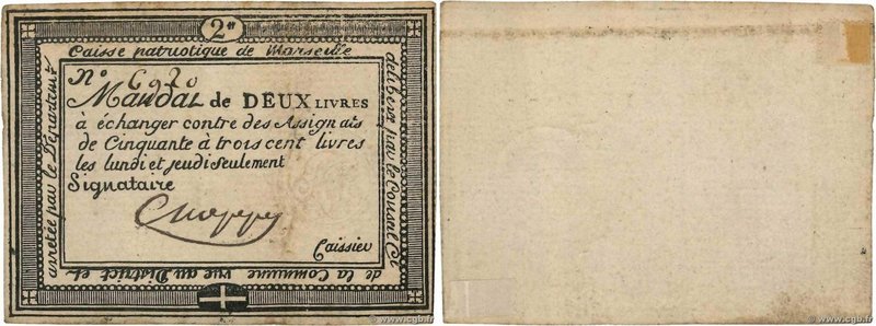 Country : FRANCE regionalism and miscellaneous 
Face Value : 2 livres 
Date : ...