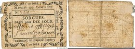 Country : FRANCE regionalism and miscellaneous 
Face Value : 10 Sols 
Date : 07 août 1792 
Period/Province/Bank : Révolution, billet de confiance ...