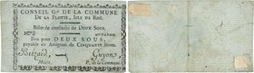 Country : FRANCE regionalism and miscellaneous 
Face Value : 2 Sous 
Date : (1791-1792) 
Period/Province/Bank : Révolution, billet de confiance 
D...