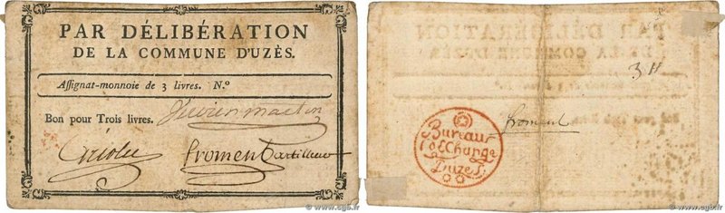 Country : FRANCE regionalism and miscellaneous 
Face Value : 3 Livres 
Date : ...
