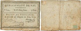 Country : FRANCE regionalism and miscellaneous 
Face Value : 5 Sous 
Date : (1791-1792) 
Period/Province/Bank : Révolution, billet de confiance 
D...