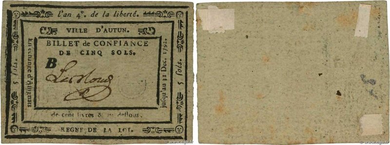 Country : FRANCE regionalism and miscellaneous 
Face Value : 5 Sols 
Date : 18...