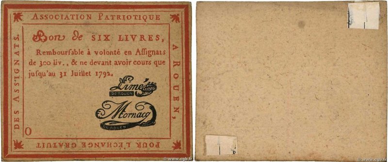Country : FRANCE regionalism and miscellaneous 
Face Value : 6 Livres 
Date : ...
