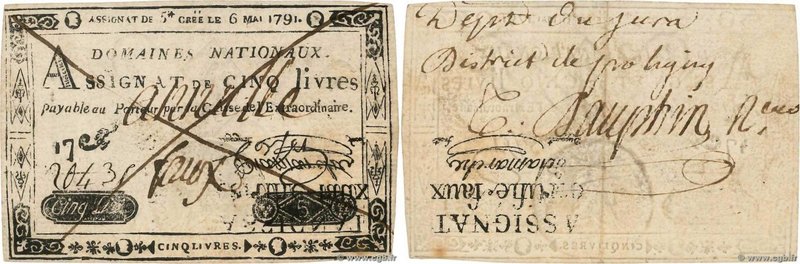 Country : FRANCE 
Face Value : 5 Livres Faux 
Date : 06 mai 1791 
Period/Prov...