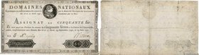 Country : FRANCE 
Face Value : 50 Livres 
Date : 19 juin 1791 
Period/Province/Bank : Assignats 
Catalogue reference : Ass.13a 
Additional refere...