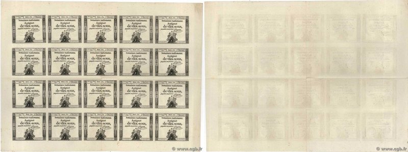 Country : FRANCE 
Face Value : 10 Sous Planche 
Date : 23 mai 1793 
Period/Pr...