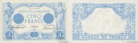 Country : FRANCE 
Face Value : 5 Francs BLEU 
Date : 13 novembre 1912 
Period/Province/Bank : Banque de France, XXe siècle 
Catalogue reference : ...