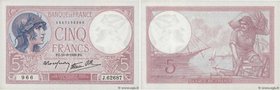 Country : FRANCE 
Face Value : 5 Francs VIOLET modifié 
Date : 21 septembre 1939 
Period/Province/Bank : Banque de France, XXe siècle 
Catalogue r...