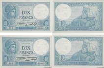 Country : FRANCE 
Face Value : 10 Francs MINERVE Consécutifs 
Date : 25 octobre 1926 
Period/Province/Bank : Banque de France, XXe siècle 
Catalog...