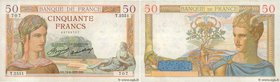 Country : FRANCE 
Face Value : 50 Francs CÉRÈS 
Date : 14 août 1935 
Period/Province/Bank : Banque de France, XXe siècle 
Catalogue reference : F....
