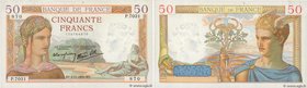 Country : FRANCE 
Face Value : 50 Francs CÉRÈS modifié 
Date : 04 novembre 1937 
Period/Province/Bank : Banque de France, XXe siècle 
Catalogue re...