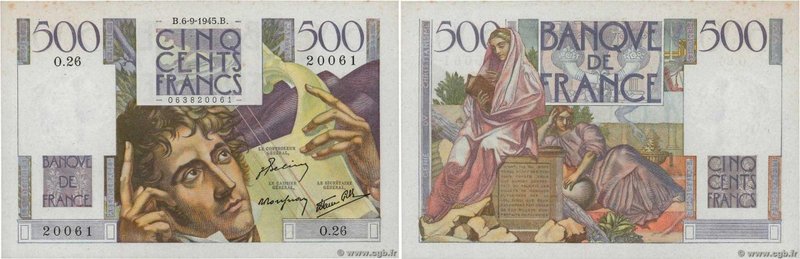 Country : FRANCE 
Face Value : 500 Francs CHATEAUBRIAND 
Date : 06 septembre 1...