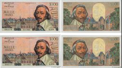 Country : FRANCE 
Face Value : 1000 Francs RICHELIEU Consécutifs 
Date : 05 avril 1956 
Period/Province/Bank : Banque de France, XXe siècle 
Catal...