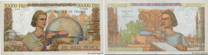 Country : FRANCE 
Face Value : 10000 Francs GÉNIE FRANÇAIS 
Date : 04 juin 195...