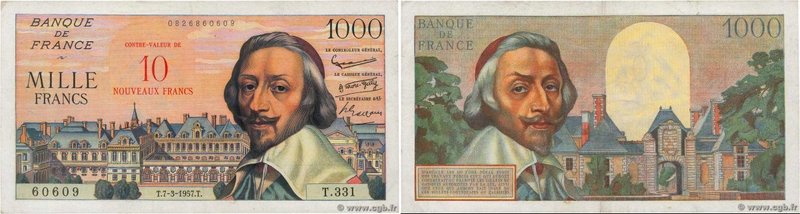Country : FRANCE 
Face Value : 10 NF sur 1000 Francs RICHELIEU 
Date : 07 mars...