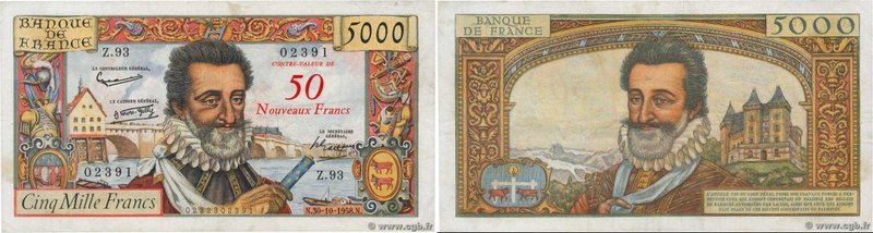 Country : FRANCE 
Face Value : 50 NF sur 5000 Francs HENRI IV 
Date : 30 octob...