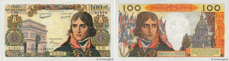 Country : FRANCE 
Face Value : 100 Nouveaux Francs BONAPARTE 
Date : 03 décemb...