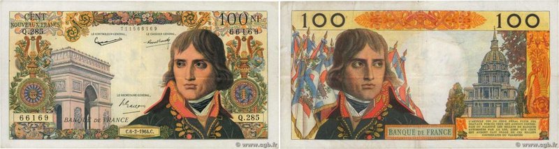 Country : FRANCE 
Face Value : 100 Nouveaux Francs BONAPARTE 
Date : 06 févrie...