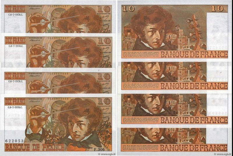 Country : FRANCE 
Face Value : 10 Francs BERLIOZ Lot 
Date : 06 juillet 1978 ...