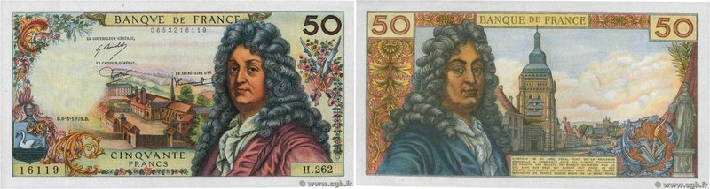 Country : FRANCE 
Face Value : 50 Francs RACINE 
Date : 06 mars 1975 
Period/...