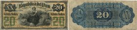 Country : PERU 
Face Value : 20 Soles 
Date : 30 juin 1879 
Period/Province/Bank : La Republica del Peru 
Catalogue reference : P.7a 
Alphabet - ...