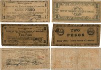 Country : PHILIPPINES 
Face Value : 1, 2 et 5 Pesos Lot 
Date : 1943 
Period/Province/Bank : Free Negros Military Currency Committee 
Catalogue re...