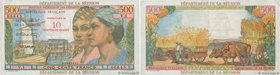 Country : REUNION ISLAND 
Face Value : 10 NF sur 500 Francs Pointe à Pitre 
Date : (1967) 
Period/Province/Bank : Institut d'Émission des Départeme...