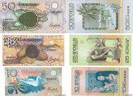 Country : SEYCHELLES 
Face Value : 10, 25 et 50 Rupees Petit numéro 
Date : (1979) 
Period/Province/Bank : Seychelles Monetary Authority 
Catalogu...