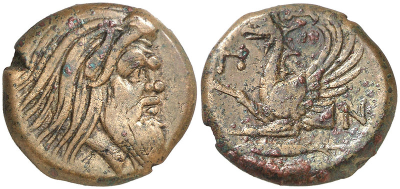 (310-303 a.C.). Bósforo Cimerio Pantikapaion. AE 20. (S. 1700) (CNG. VII, 113). ...