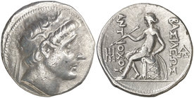 Imperio Seléucida. Antíoco I, Soter (281-261 a.C.). Seleucia del Tigris. Tetradracma. (S. 6866) (CNG. IX, 128g). 16,56 g. MBC/MBC+.