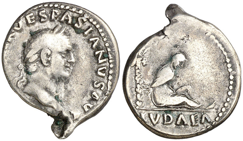 (69-70 d.C.). Vespasiano. Denario. (Spink 2297) (S. 229) (RIC. 4). 2,94 g. Ex Co...