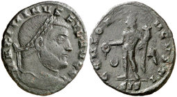 (309-310 d.C.). Maximino II, Daza. Siscia. Follis. (Spink falta) (Co. 22) (RIC. 200a). 5,87 g. Rara. MBC.