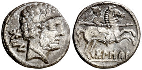 Bolscan (Huesca). Denario. (FAB. 1911) (ACIP. 1417). 3,81 g. MBC.