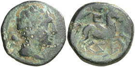 Cese (Tarragona). As. (FAB. 2276) (ACIP. 1164). 10,69 g. Letras SC punteadas en anverso. MBC-.