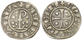 Comtat d'Urgell. Ermengol X (1267-1314). Agramunt. Diner. (Cru.V.S. 128 var) (Cru.C.G. 1945 var). 0,70 g. La C de COMES en forma de E gótica. MBC.